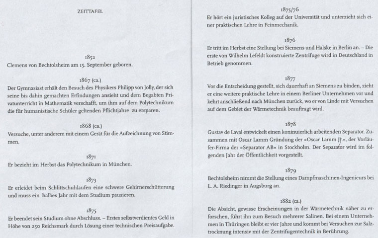 Clemens von Bechtolsheim, Zeittafel